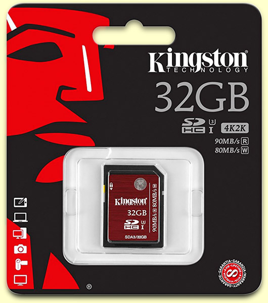 Описание карты памяти Kingston SDHC/SDXC UHS-I U3