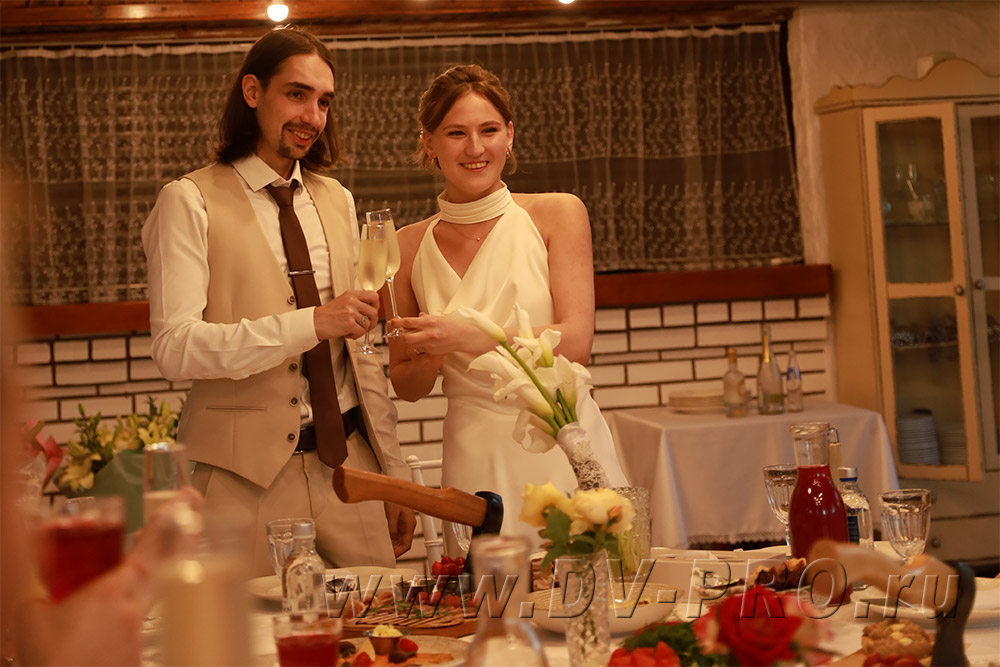 Довольно сложный пример обработки свадебной фотографии