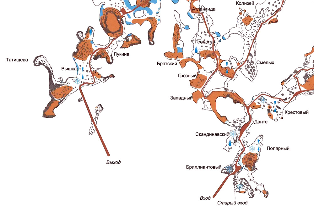 План кунгурской ледяной пещеры - 95 фото