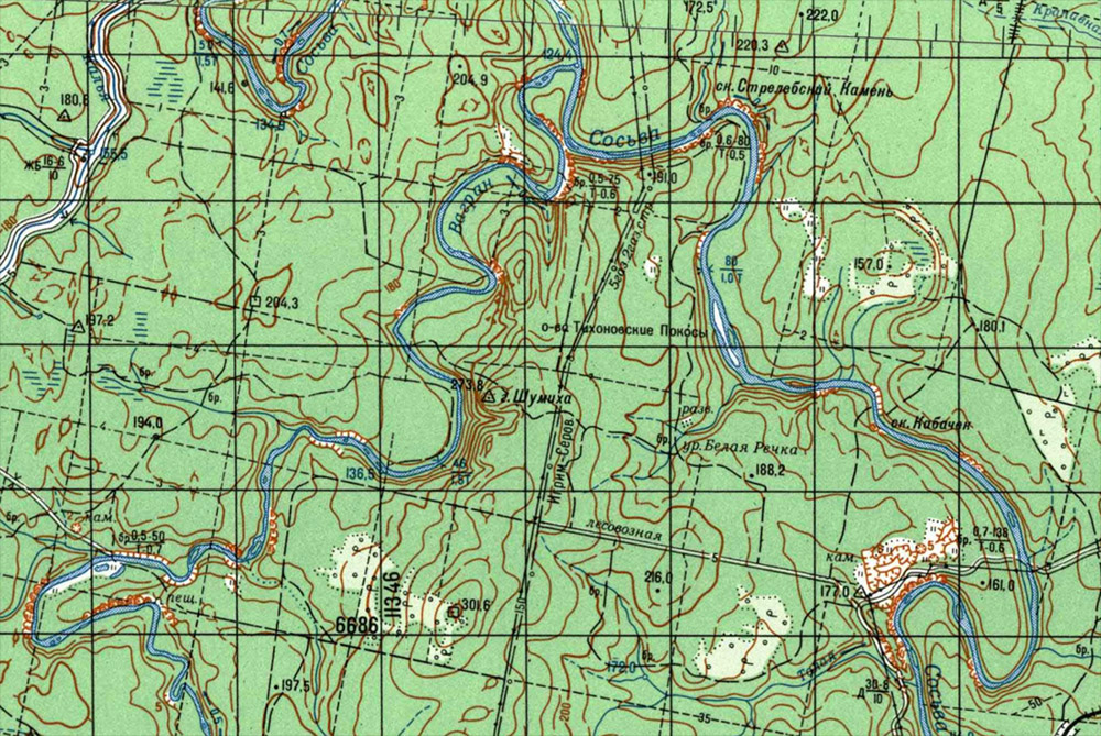 Река шегультан карта