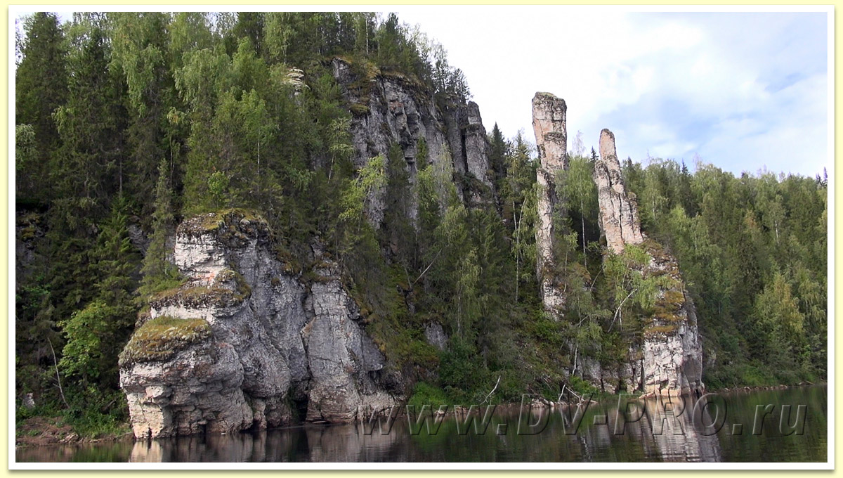 Скалы Столбы на реке Вишера